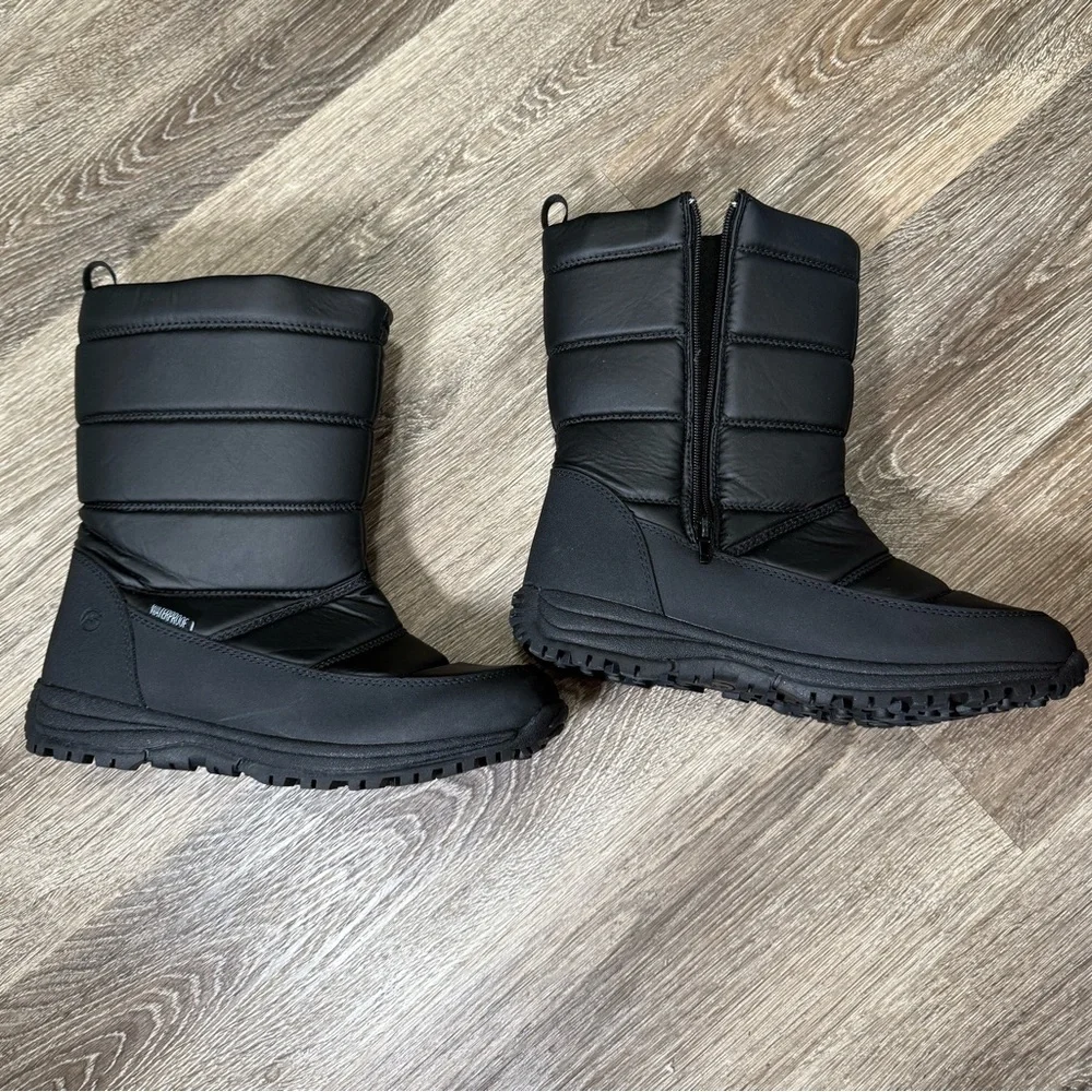 Magellan Boots Unisex Sz‎ M8 W9D Black Puffer Rain Sleet Snow Shoes Gorpcore